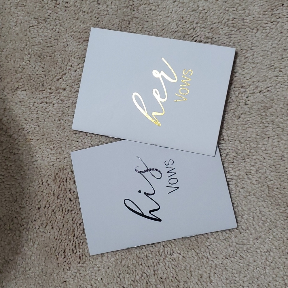 His/Her vow books